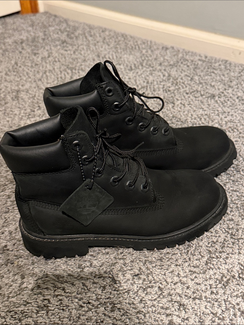 Youth Black Timberland Boots